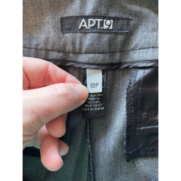 Apt 9 Grey Women’s Straight Leg Dress Pants Trousers size 10 petite - Picture 4 of 6